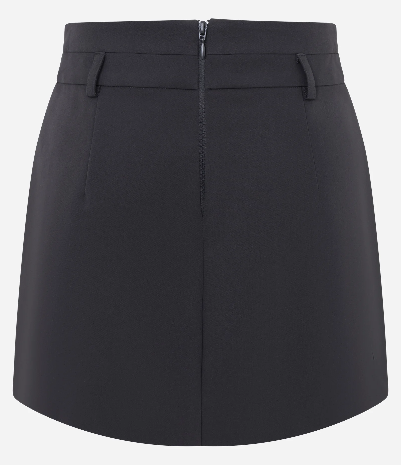 Short Saia Alfaiatado com Passadores e Fechamento Posterior Preto 2