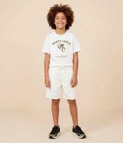 Camiseta Infantil com Lettering Monte Carlo – Tam 5 a 14 Anos