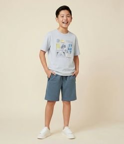 Bermuda Infantil com Zíper nos Bolsos – Tam 5 a 14 Anos