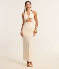 Vestido New Midi em Jersey Frente Única