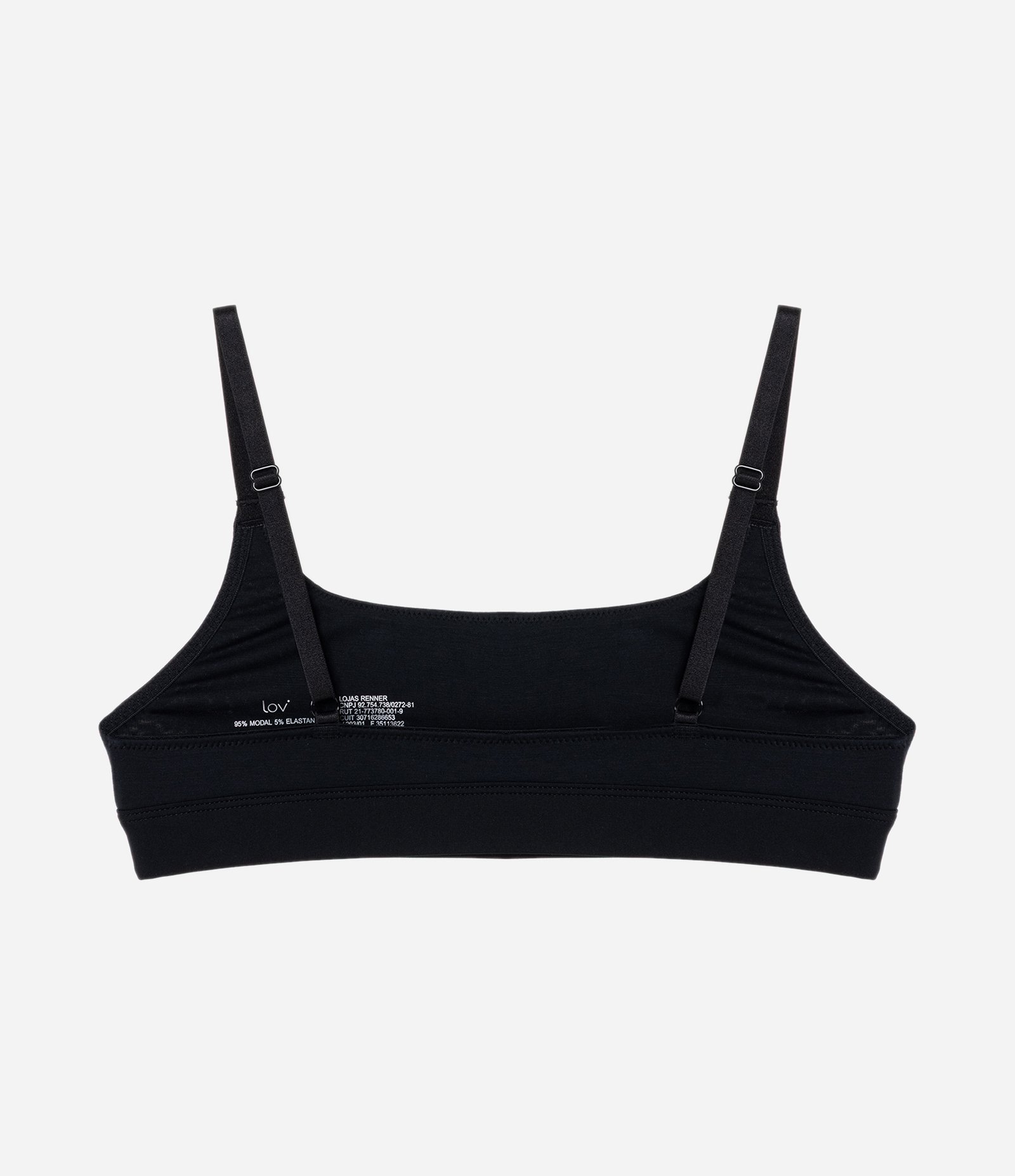 Sutiã Top em Modal Satin e sem Bojo Preto 6