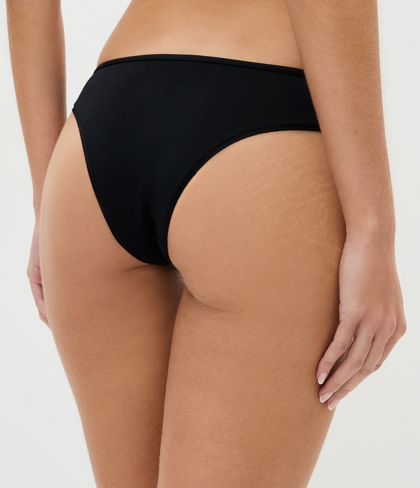 Calcinha Biquíni em Modal Satin Preto 4