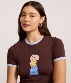 Camiseta em Algodão com Estampa Cascão