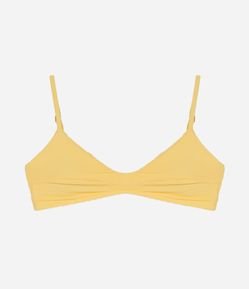 Biquíni Top Camisetinha em Microfibra Canelado com Alças Ajustáveis