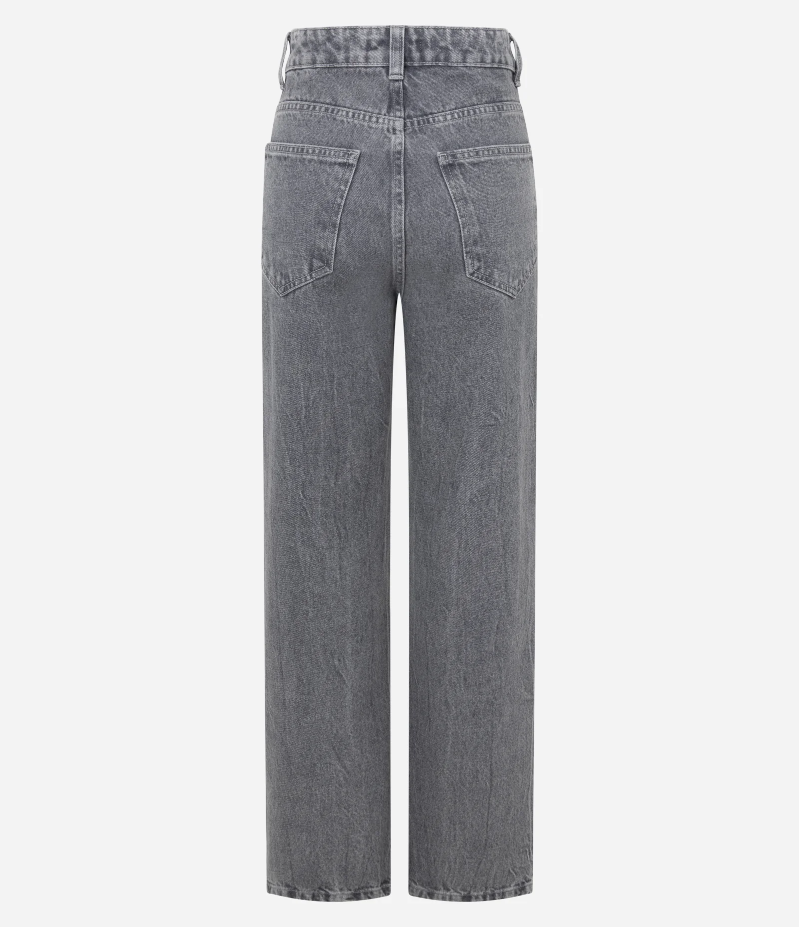 Calça Reta Comfort em Jeans com Friso Frontal Cinza 2