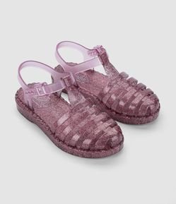Sandália Infantil com Tiras e Glitter - Tam 23 ao 36