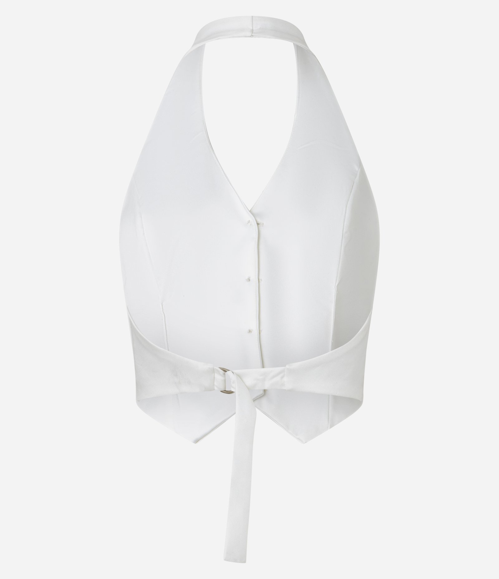 Colete em Cetim com Frente Única Branco 6