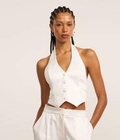 Colete em Cetim com Frente Única