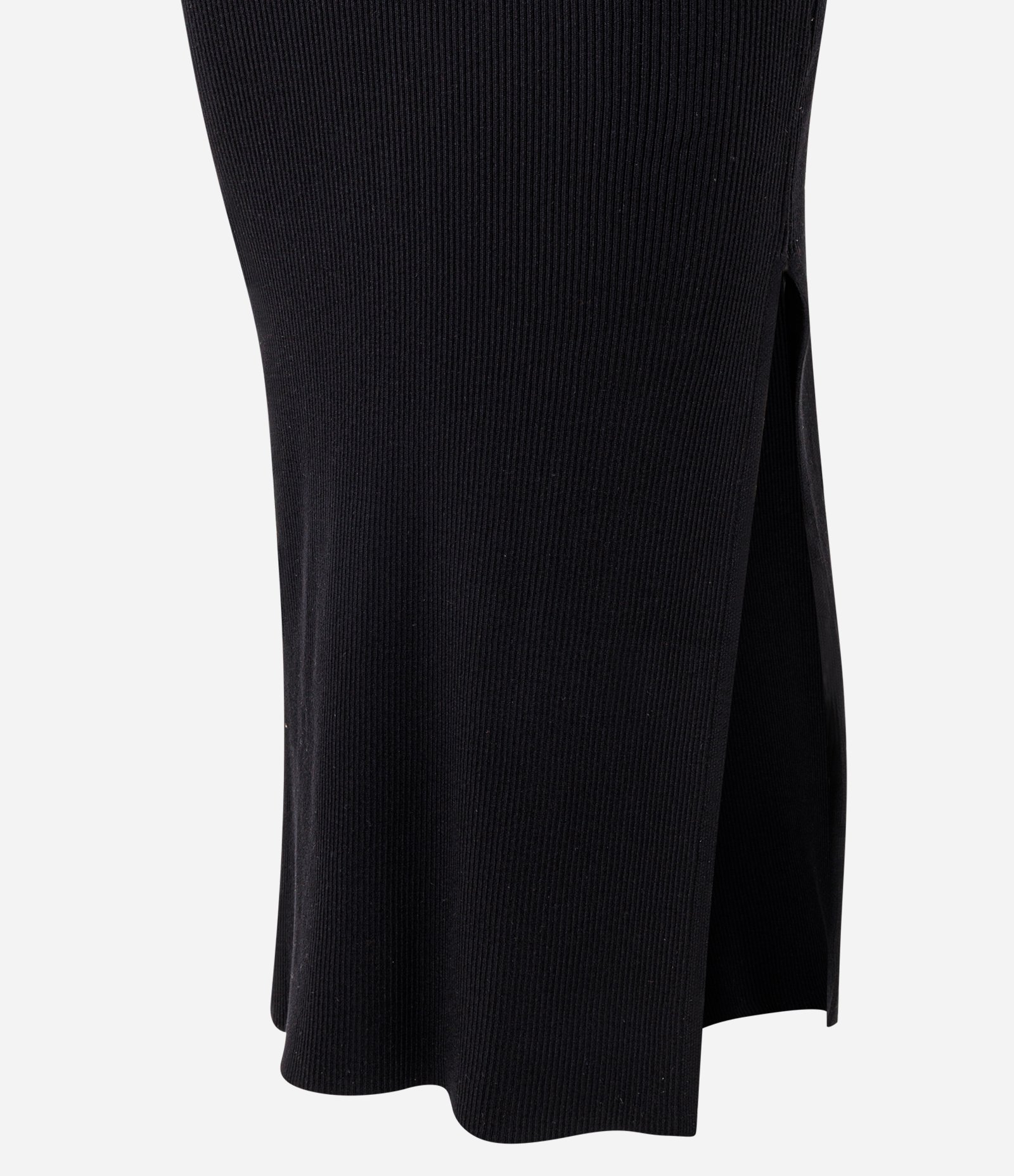 Vestido Longo em Tricô com Gola Polo Preto 3