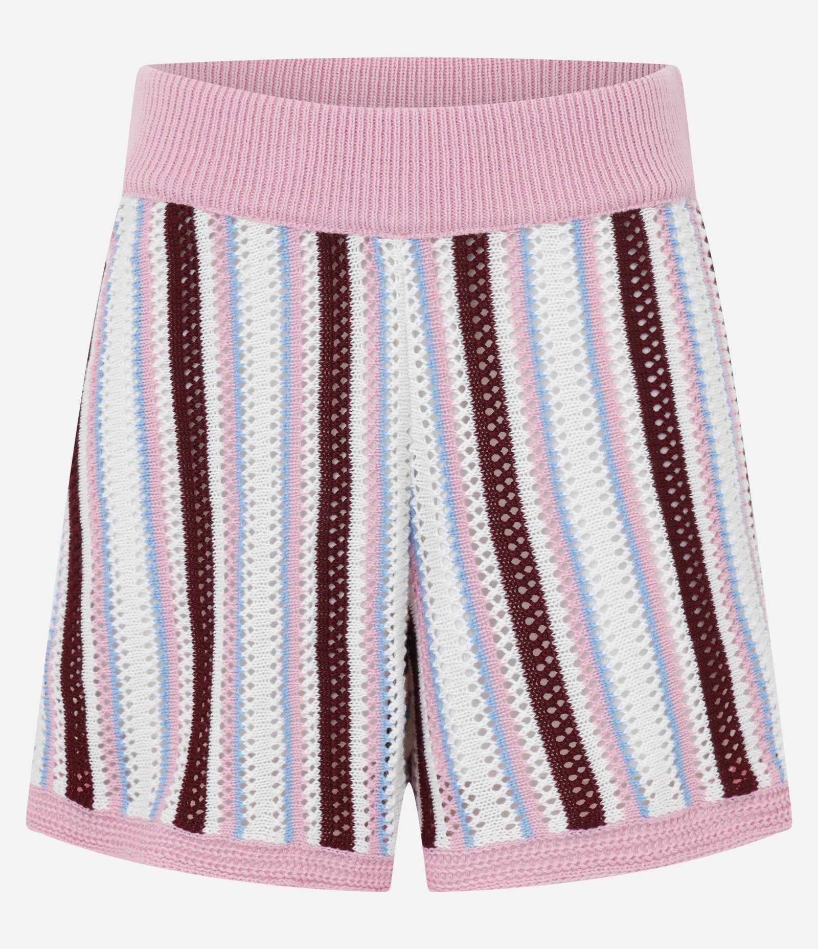 Short Curto em Tricô Listrado com Barra Contrastante Snow White 5