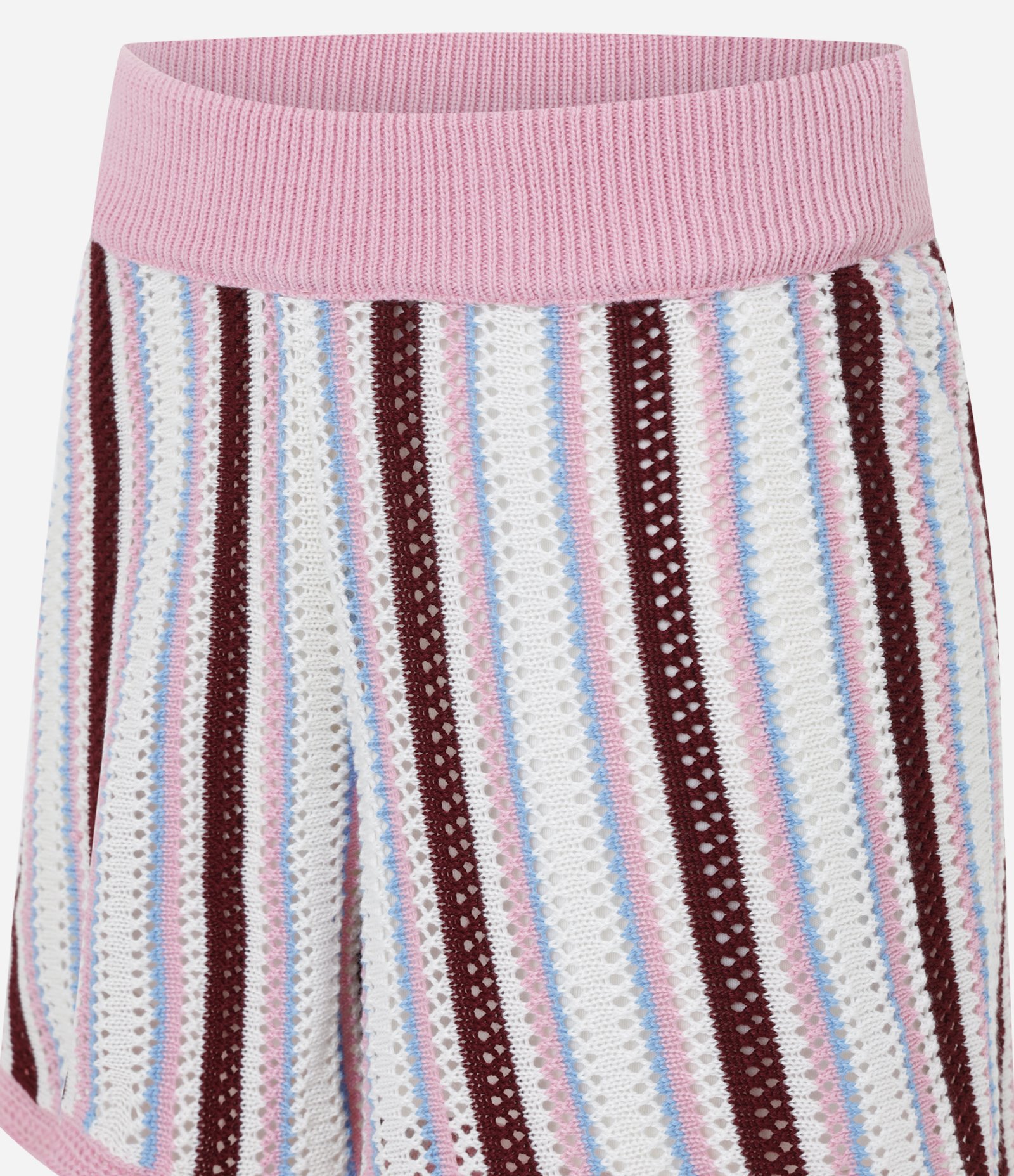 Short Curto em Tricô Listrado com Barra Contrastante Snow White 6