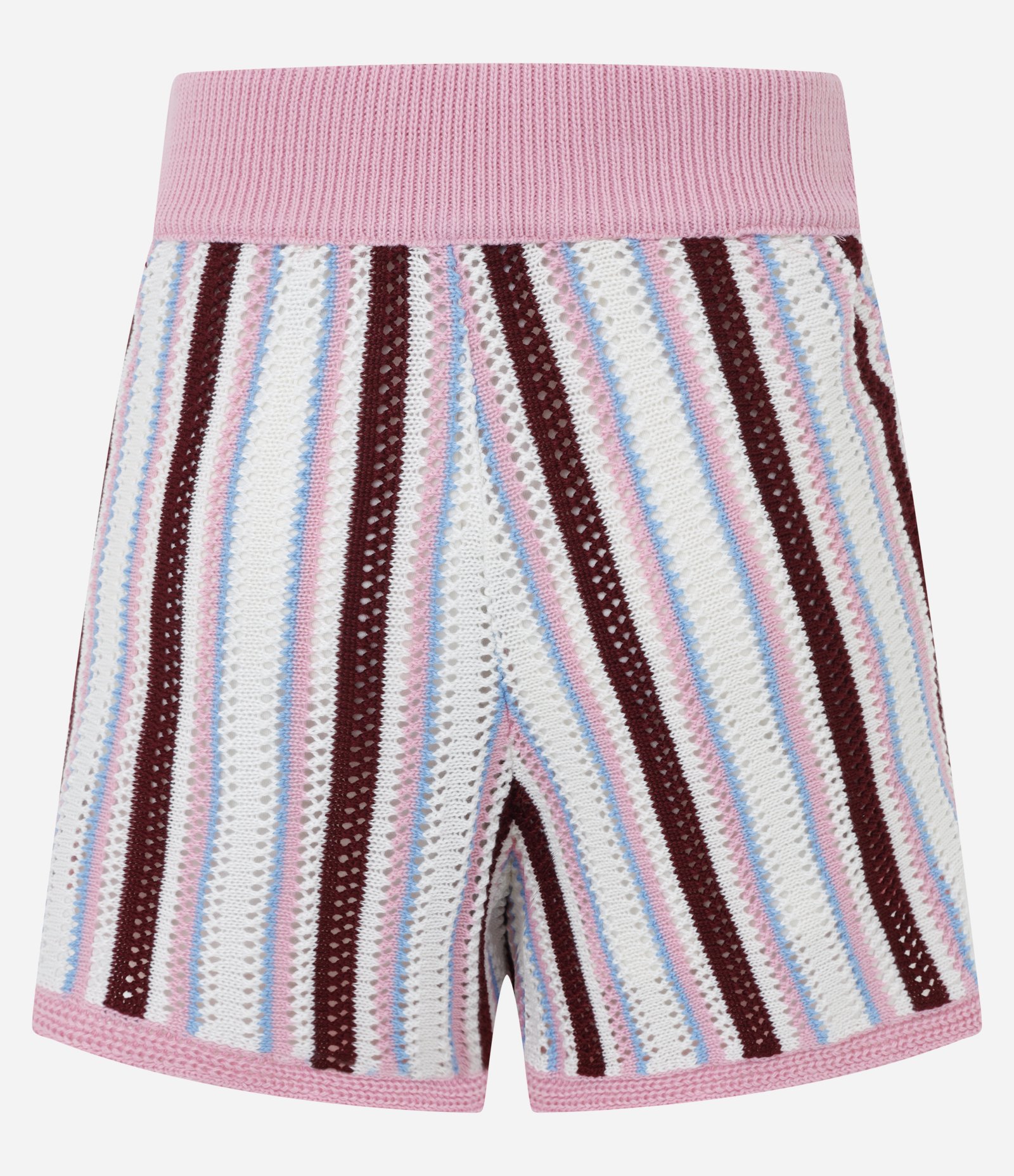 Short Curto em Tricô Listrado com Barra Contrastante Snow White 7