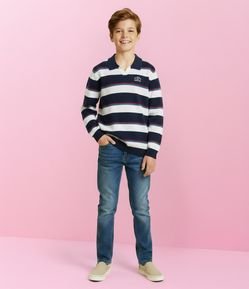 Casaco Infantil em Efeito Tricô com Listras – Tam 5 a 14 Anos