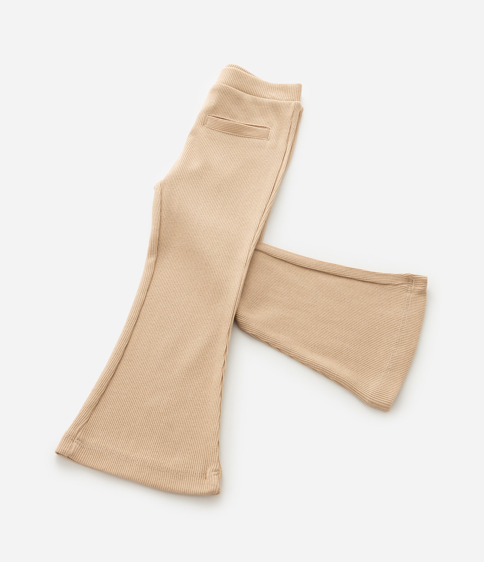 Calça Infantil Flare com Bolsinho – Tam 1 a 5/6 Anos Bege Claro 4