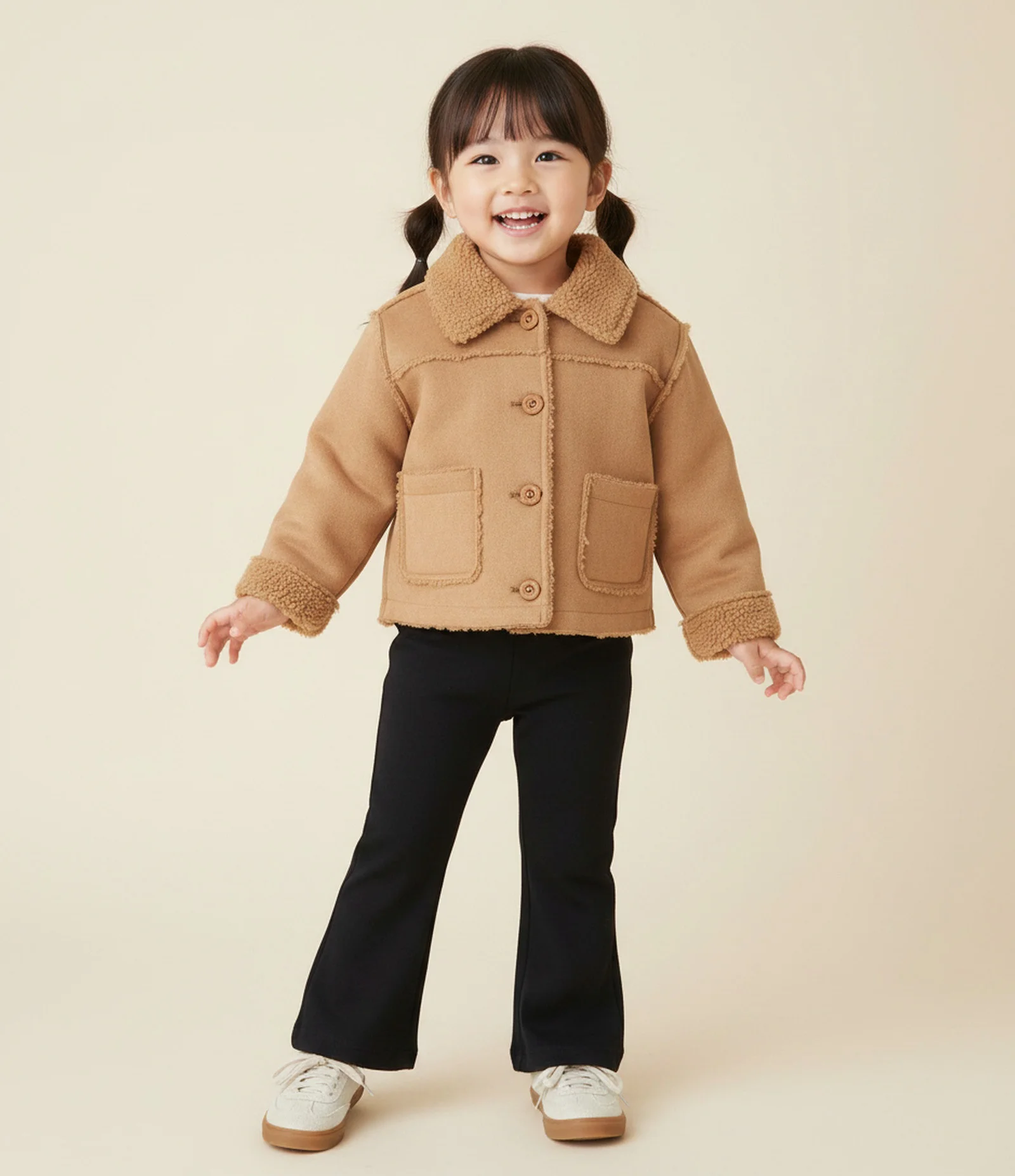 Calça Infantil Flare com Bolsinho – Tam 1 a 5/6 Anos Preto 1