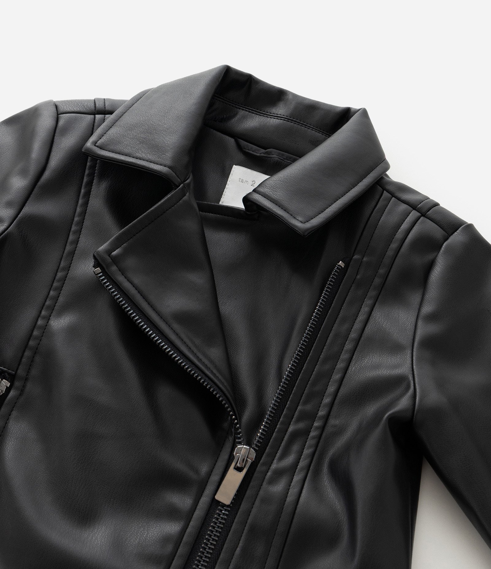 Jaqueta Biker Infantil em PU - Tam 1 a 6 Anos Preto 7