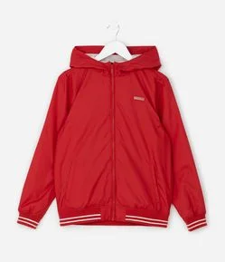 Jaqueta Quebra-Vento Infantil com Capuz - Tam 5 a 14 Anos