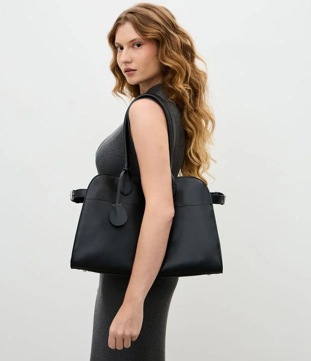 Bolsa Stachel Grande com Detalhes Metalizados