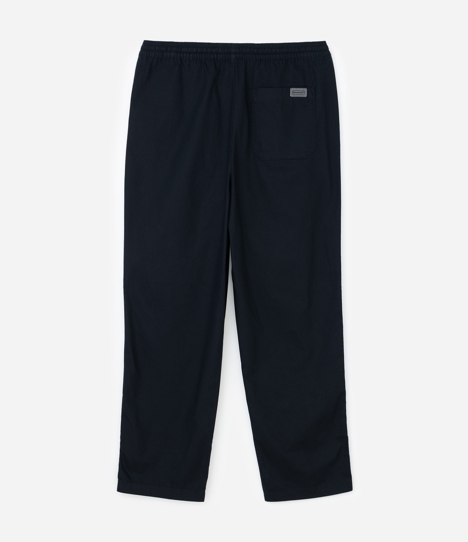 Calça Sarja Lisa com Cós Elástico e Amarração Modelo Relaxed Preto 6