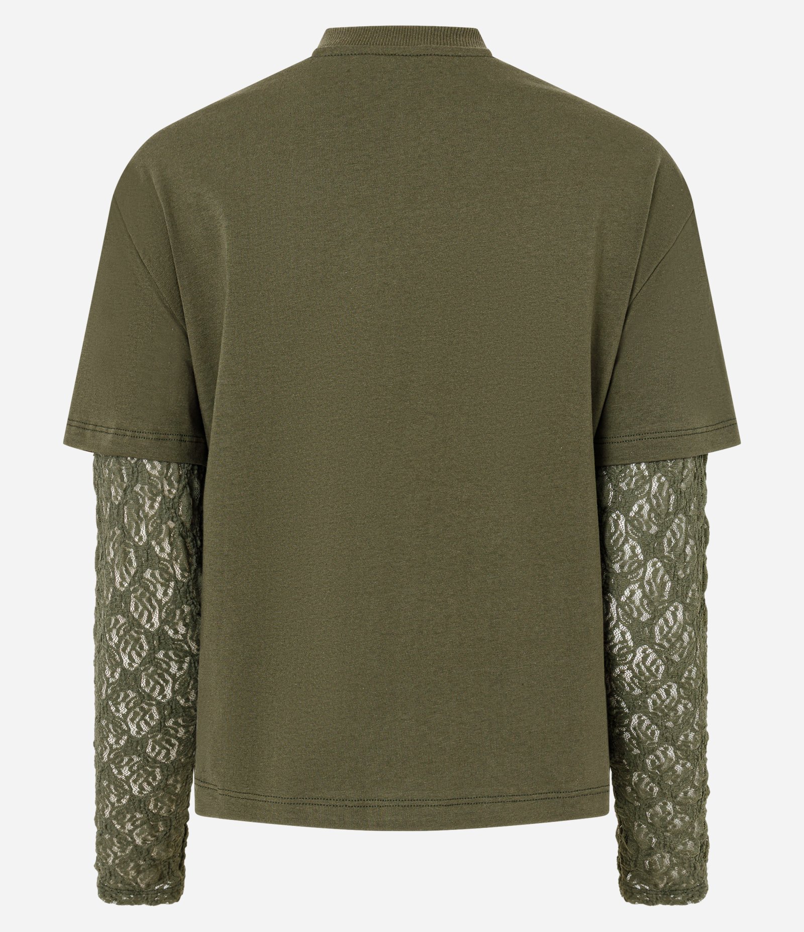 Blusa em Algodão com Manga em Renda Verde 2