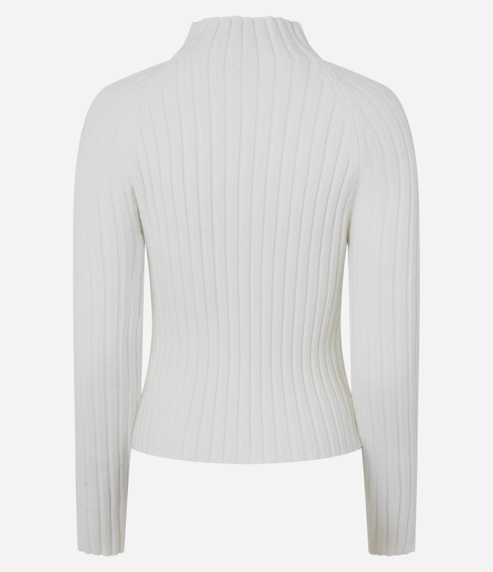 Blusa Cropped em Tricô com Gola Alta Branco 7