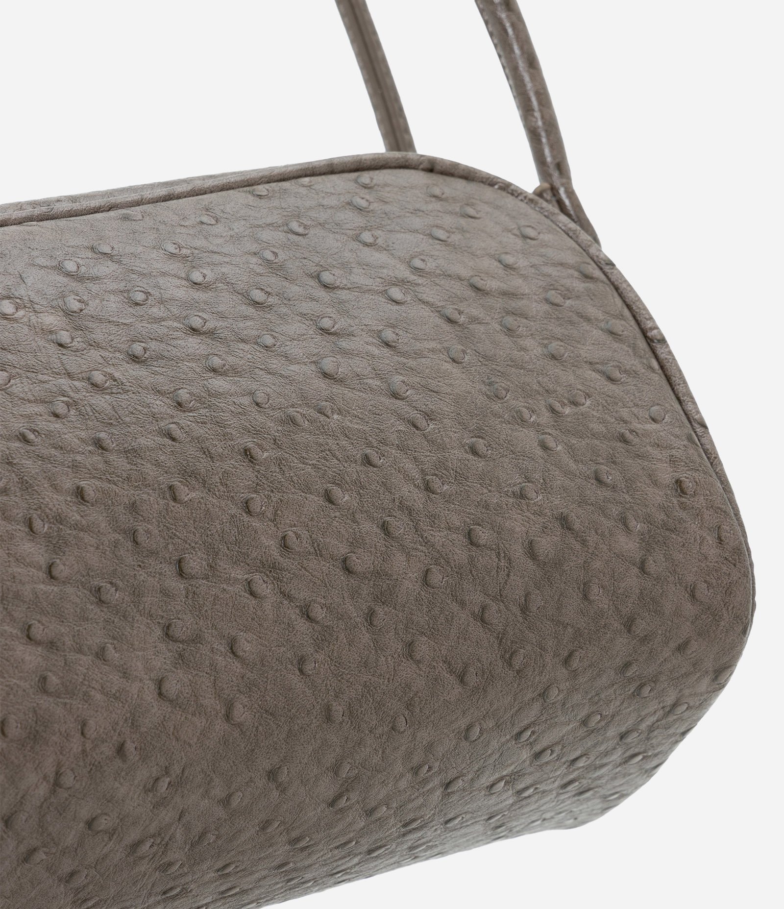 Bolsa Média Retangular com Textura e Alças Duplas Cinza 6