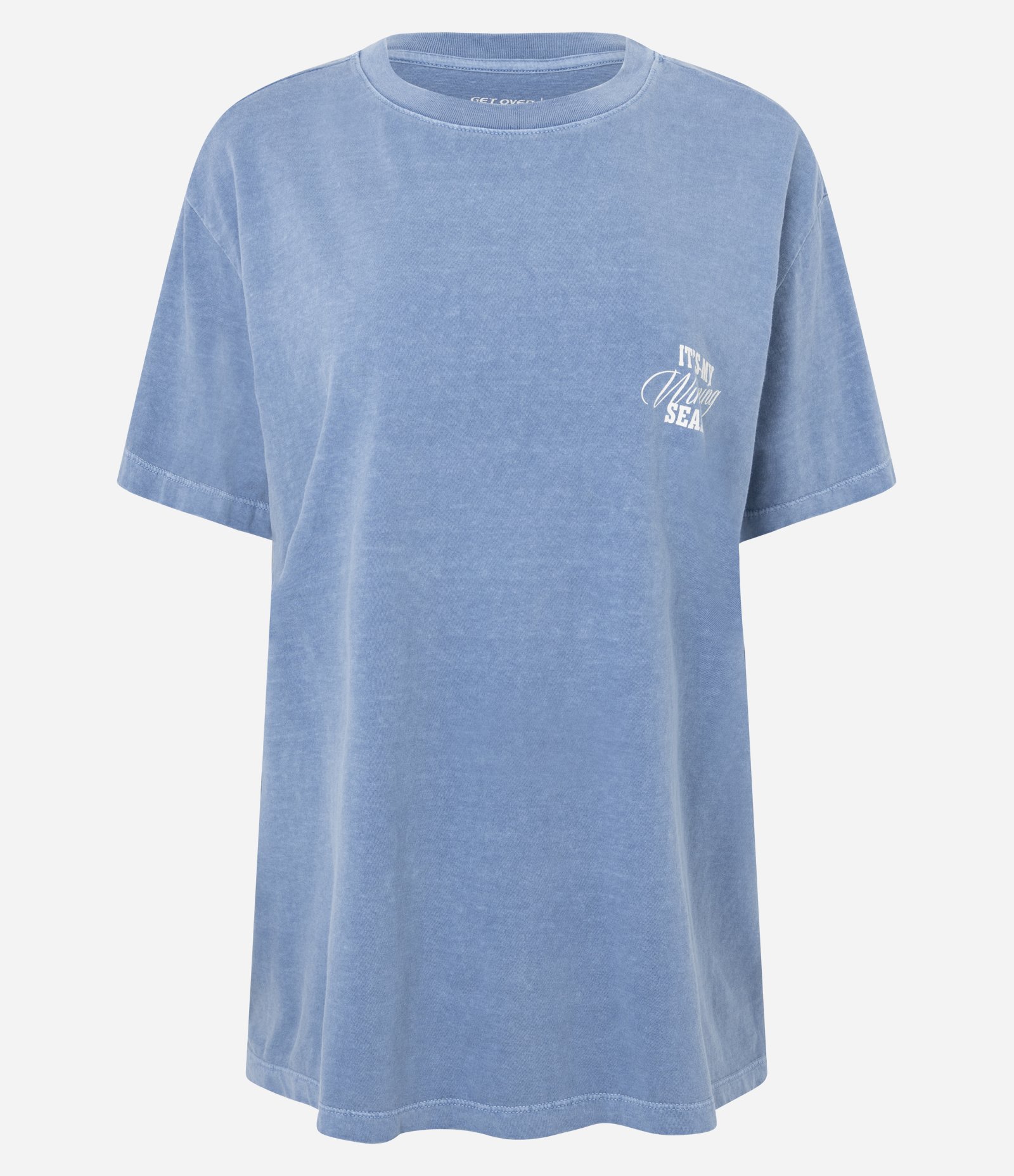 Camiseta Oversized Esportiva em Algodão com Estampa Lettering Azul 6