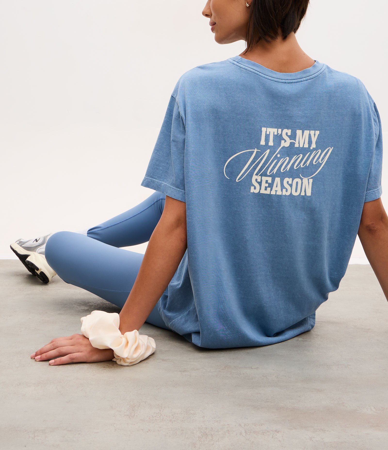 Camiseta Oversized Esportiva em Algodão com Estampa Lettering Azul 5