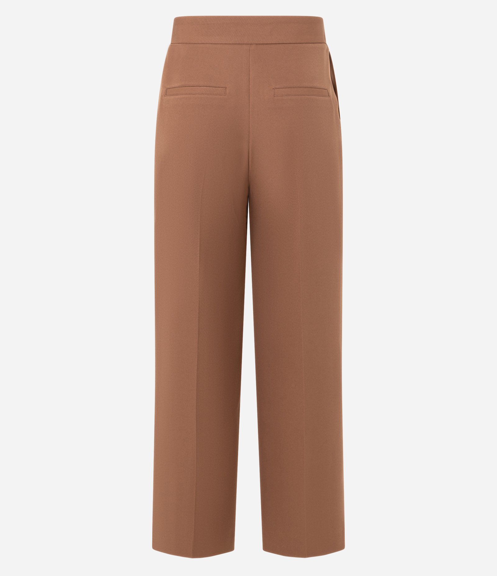 Calça Reta Alfaiatada com Cintura Alta Marrom 6