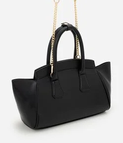 Bolsa Satchel Média em PU com Alça de Corrente Removível