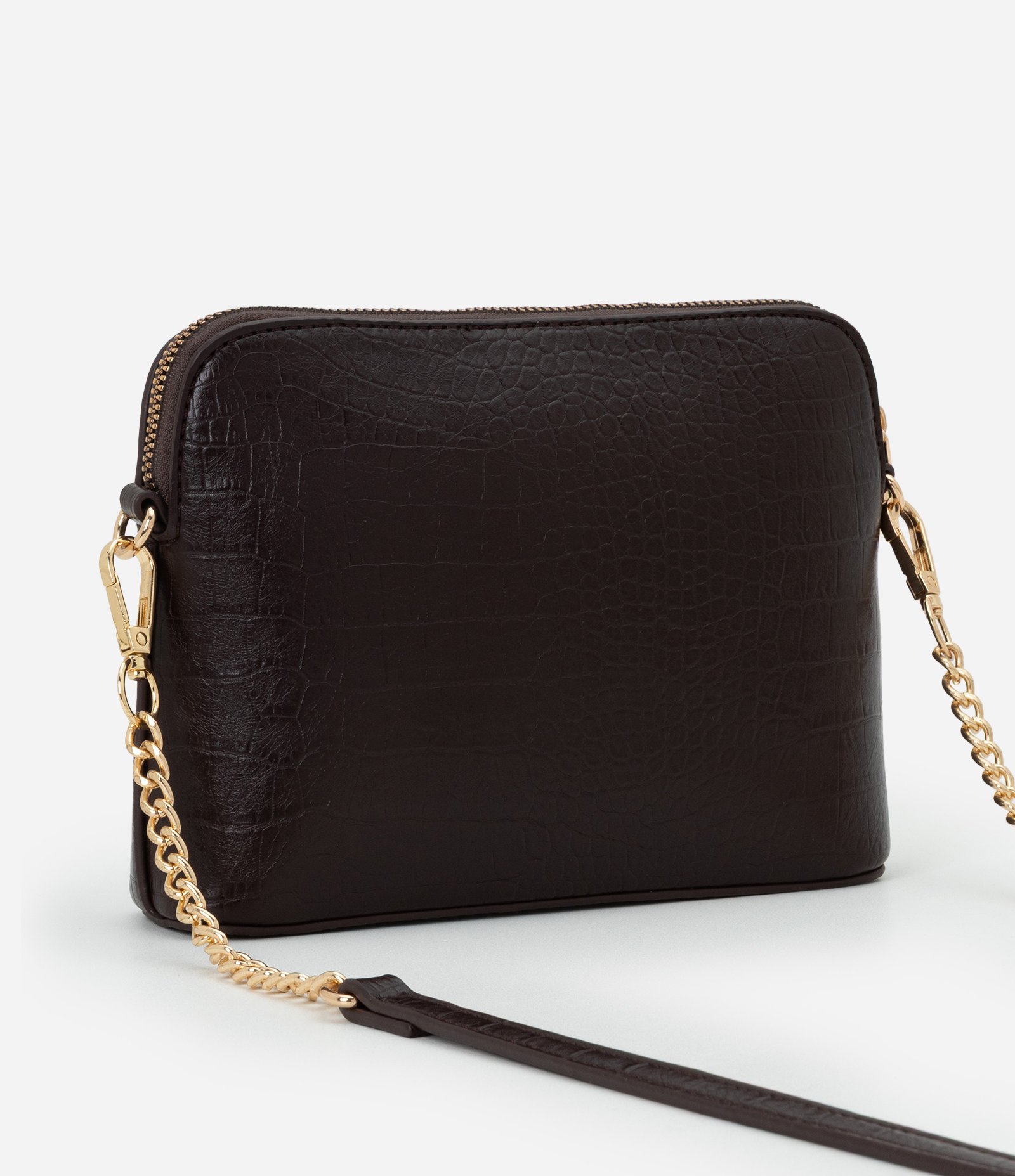 Bolsa Transversal em PU com Corrente Removível Vinho 3