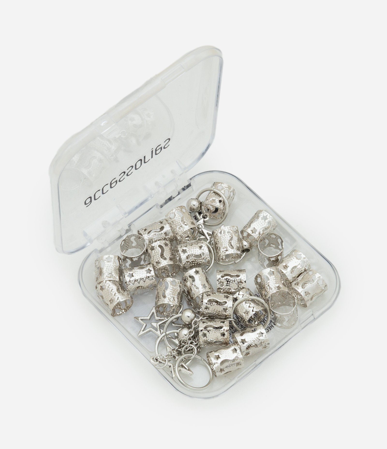 Kit 30 de Piercings de Cabelo Diversos Prata 2