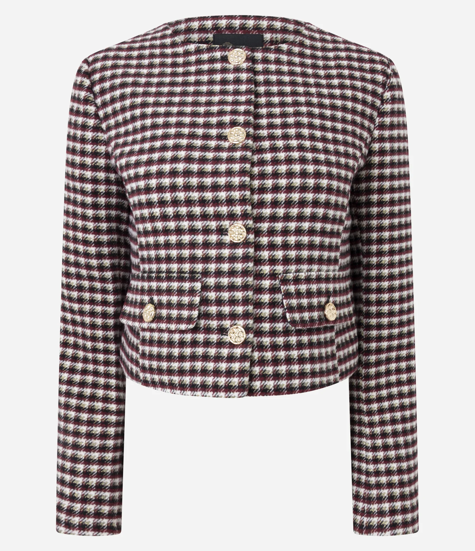 Jaqueta Leve Casaqueto em Polyvelour com Quatro Bolsos Roxo 1