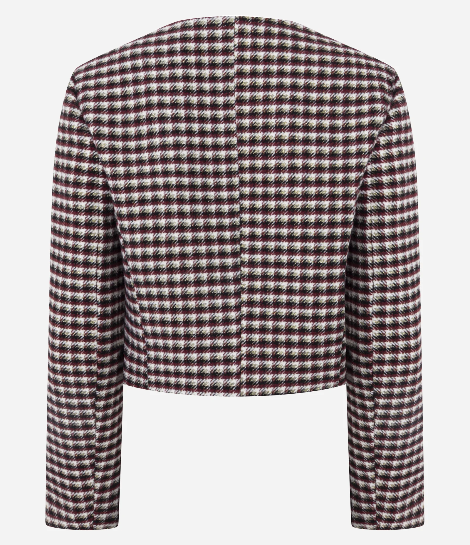 Jaqueta Leve Casaqueto em Polyvelour com Quatro Bolsos Roxo 3