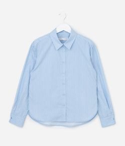 Camisa Infantil Alfaiataria em Tricoline Listrado com Brilhos – Tam 5 a 14 Anos