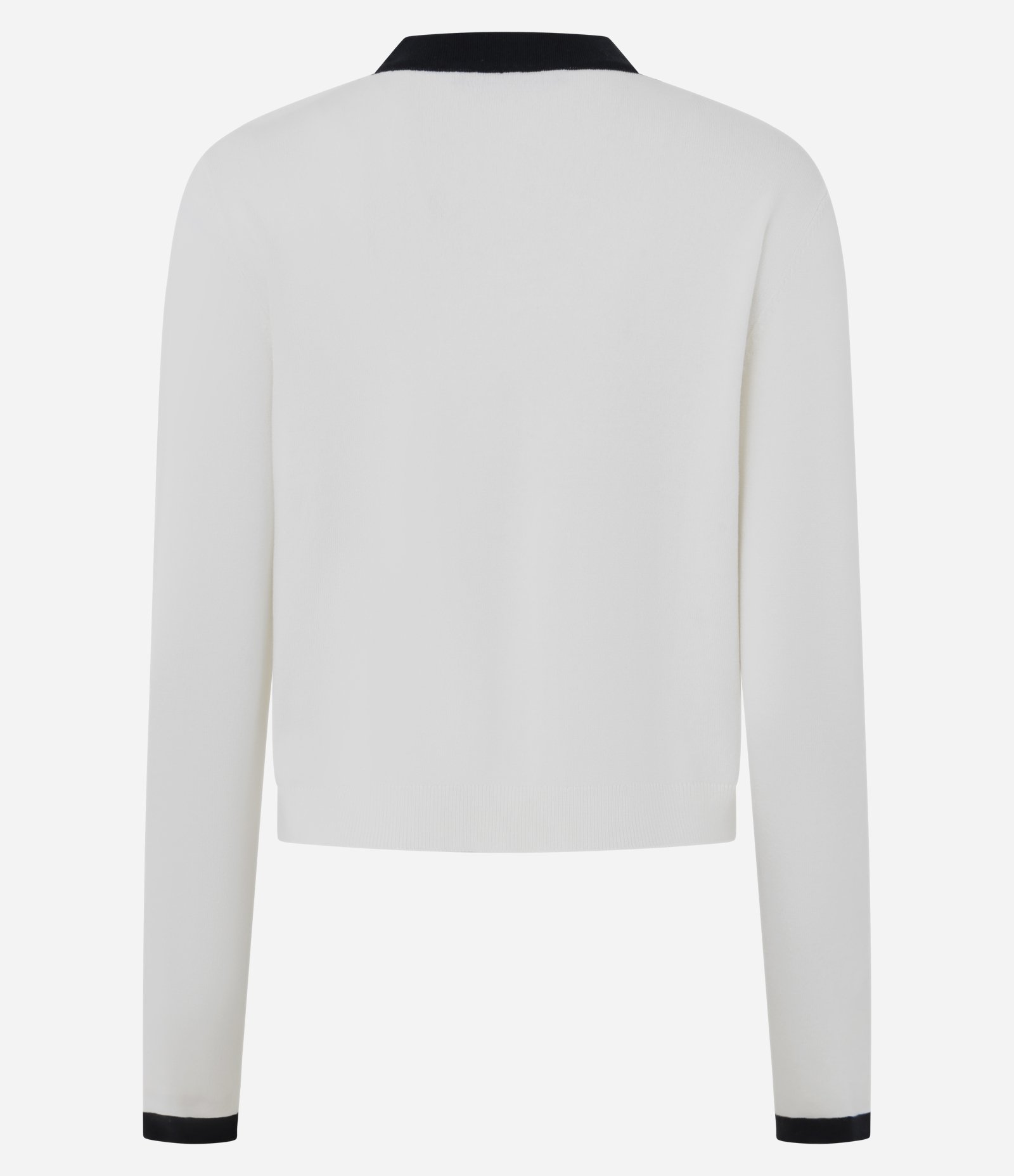 Cardigan Curto em Tricô com Botões Perolados Branco 7