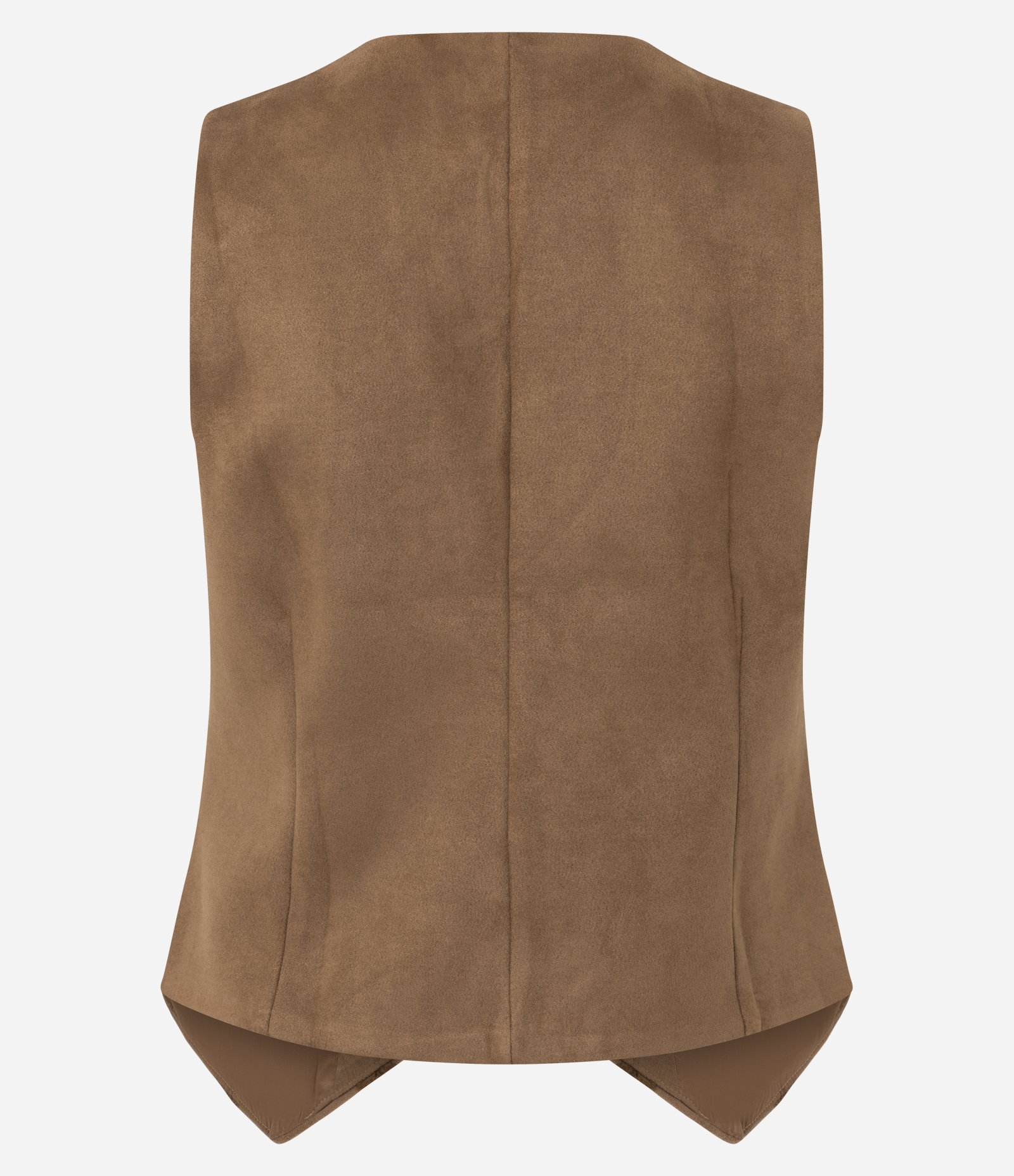 Colete Estruturado em Suede com Bordado Marrom 7