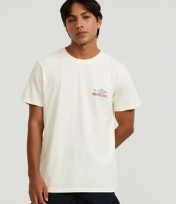 Camiseta Comfort em Algodão com Estampa Lettering