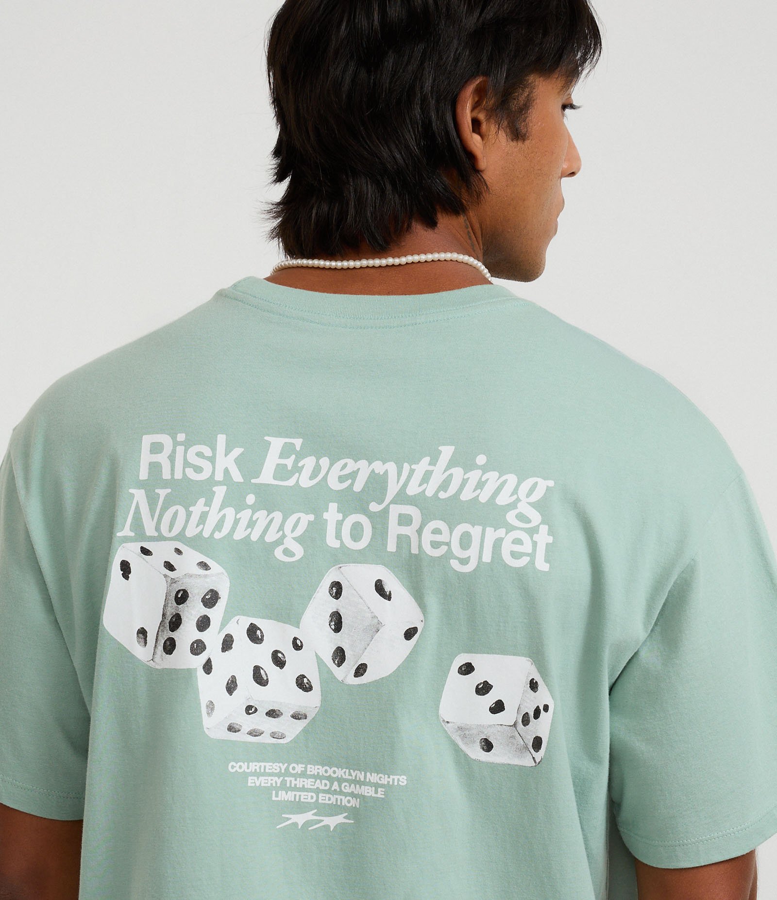 Camiseta Boxy em Algodão com Estampa Lettering Verde 3