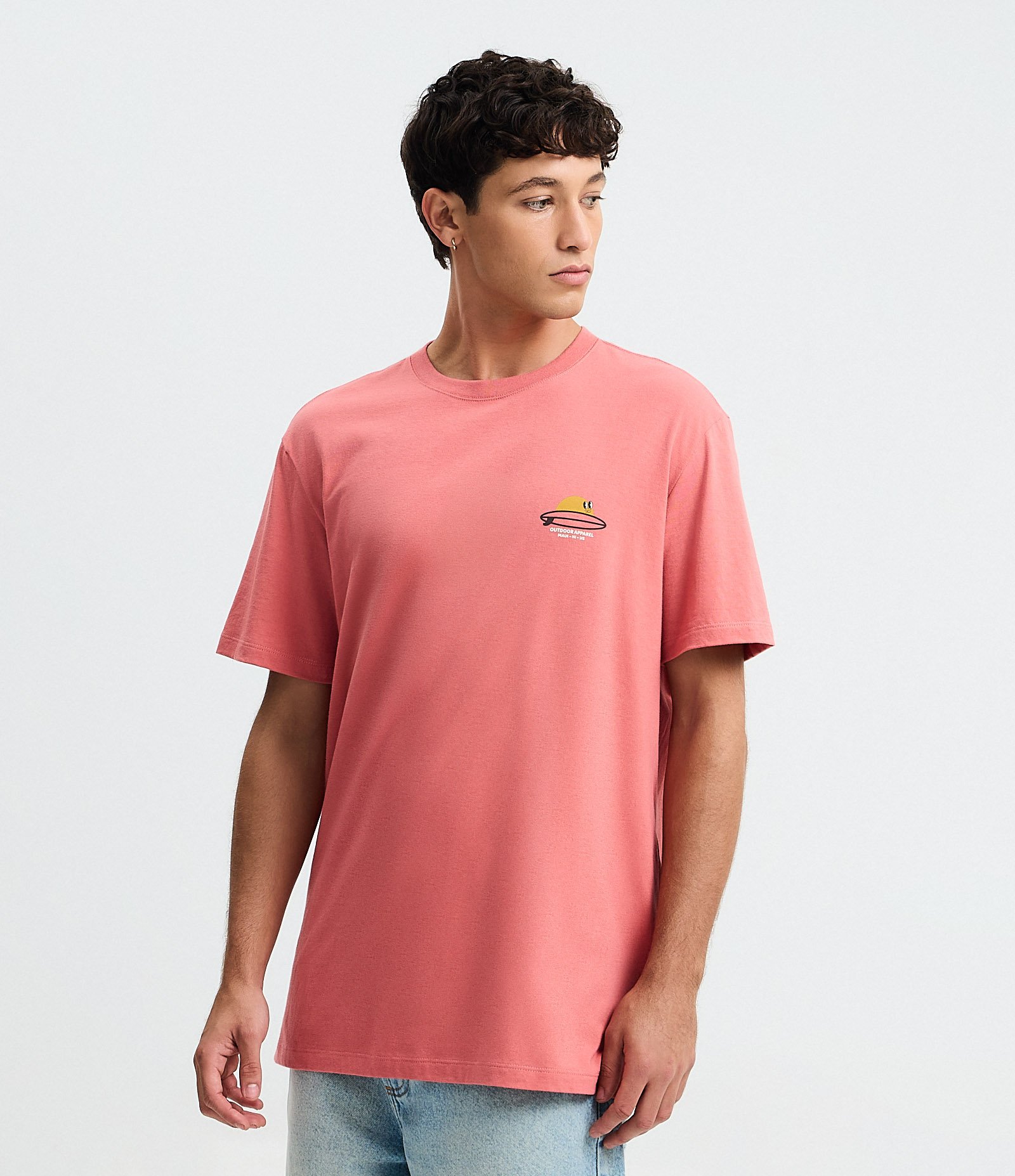 Camiseta Comfort em Algodão com Estampa Sol Summerland Rosa 1