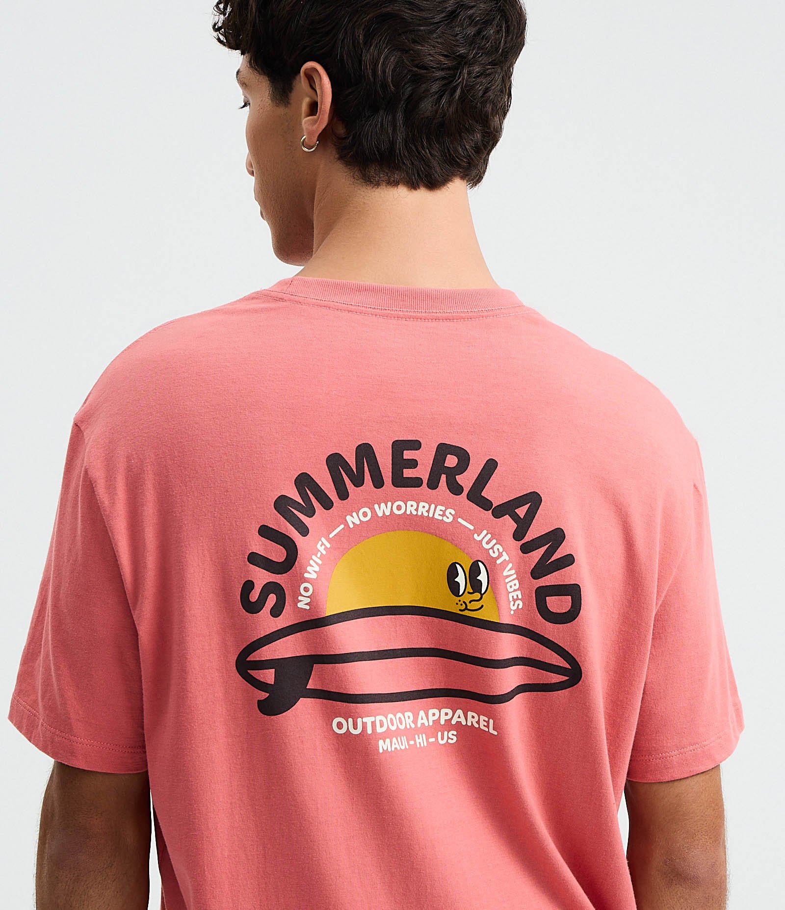 Camiseta Comfort em Algodão com Estampa Sol Summerland Rosa 3