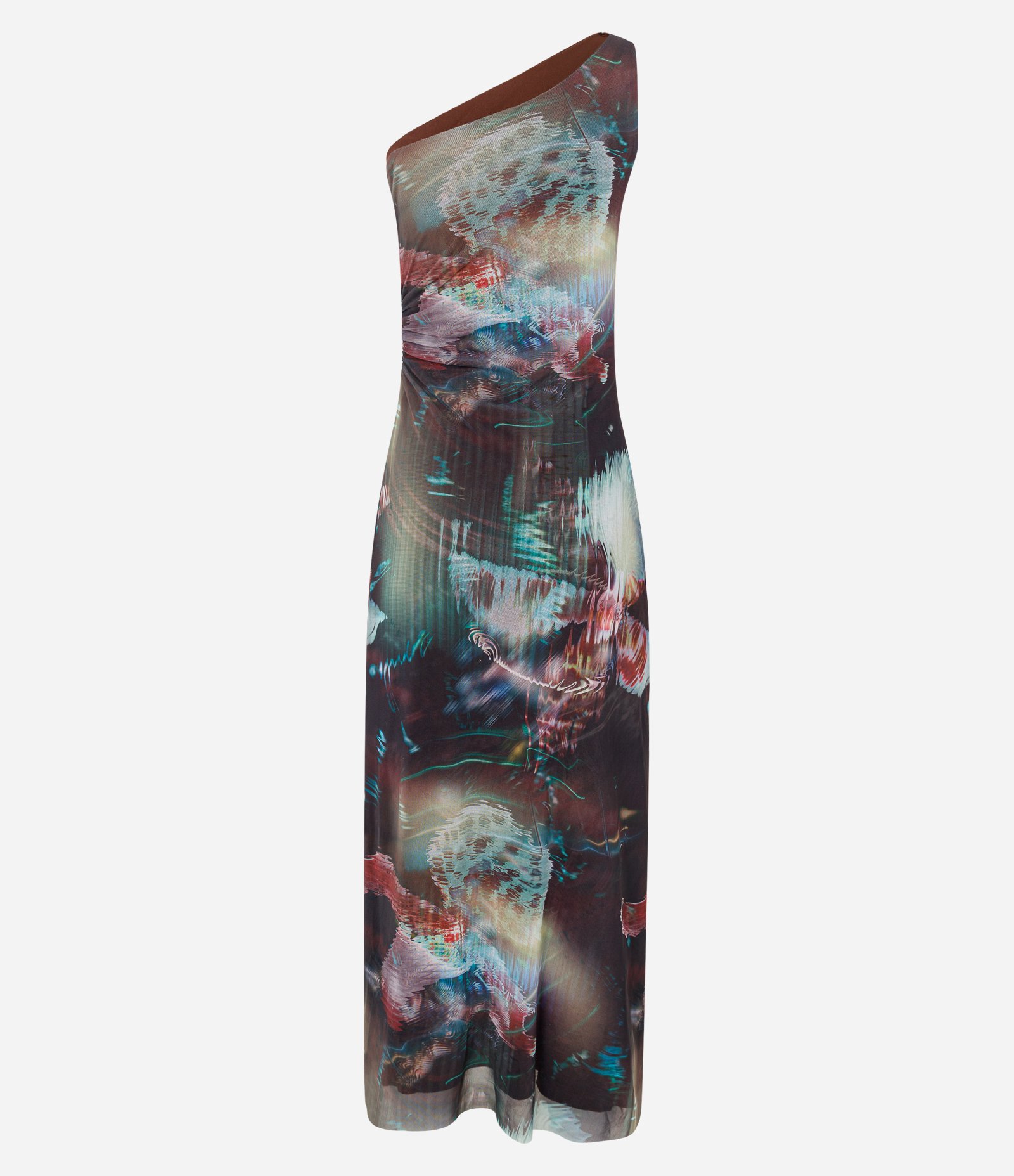 Vestido New Midi em Tule Degrade e Cut Out Lateral Vinho 5