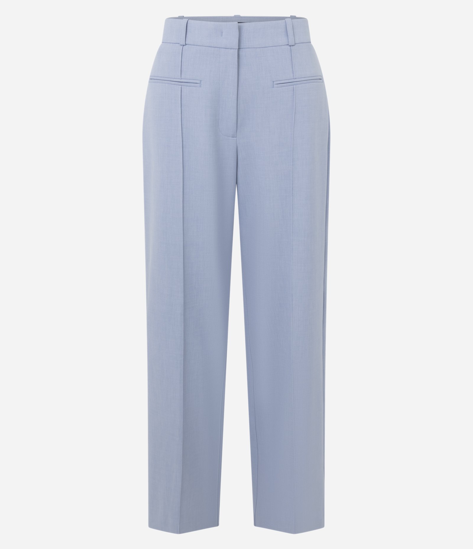 Calça Wide Leg de Alfaiataria com Recortes Frontais Azul 6