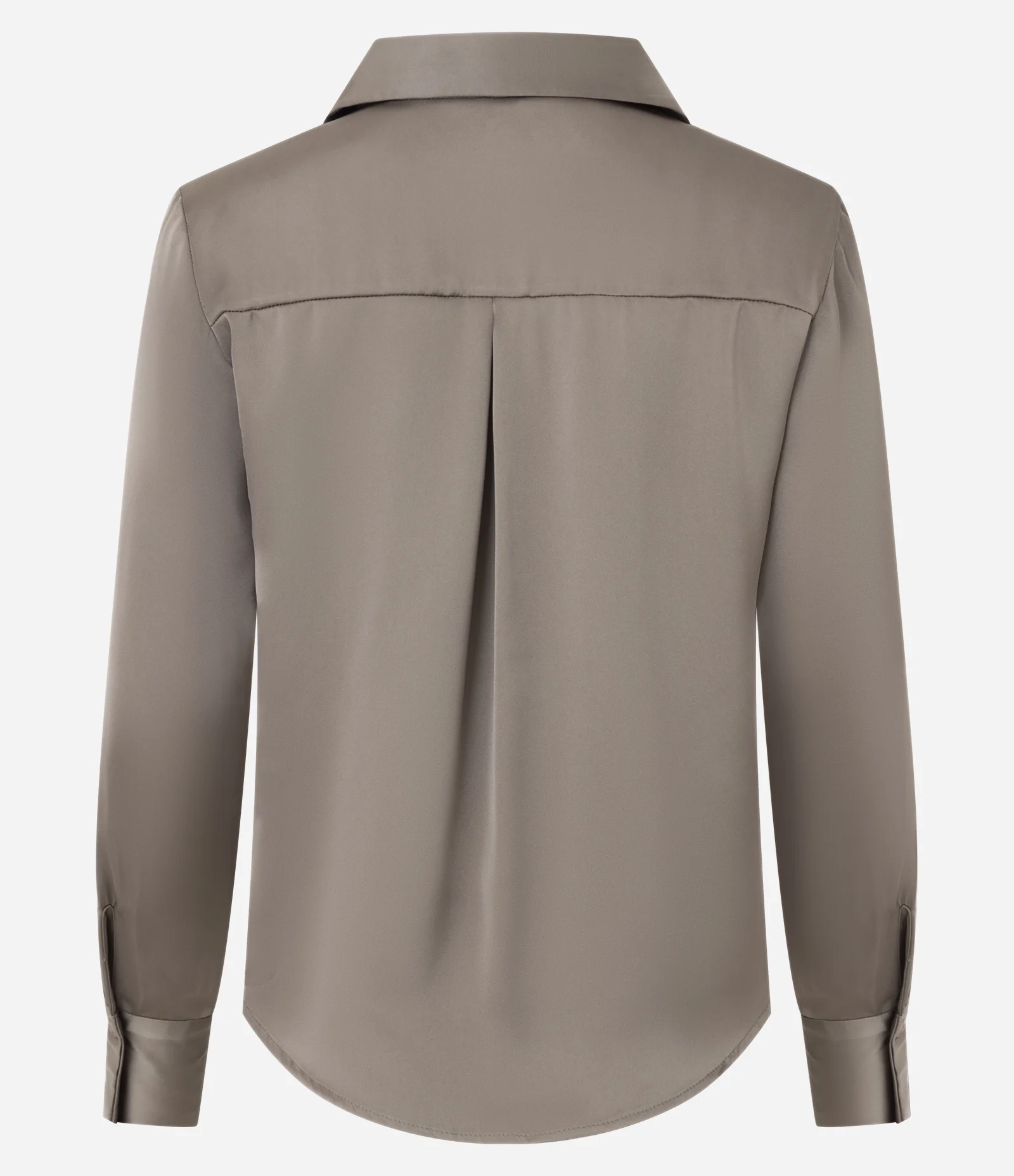 Camisa em Cetim com Recortes e Caimento Leve Marrom 2