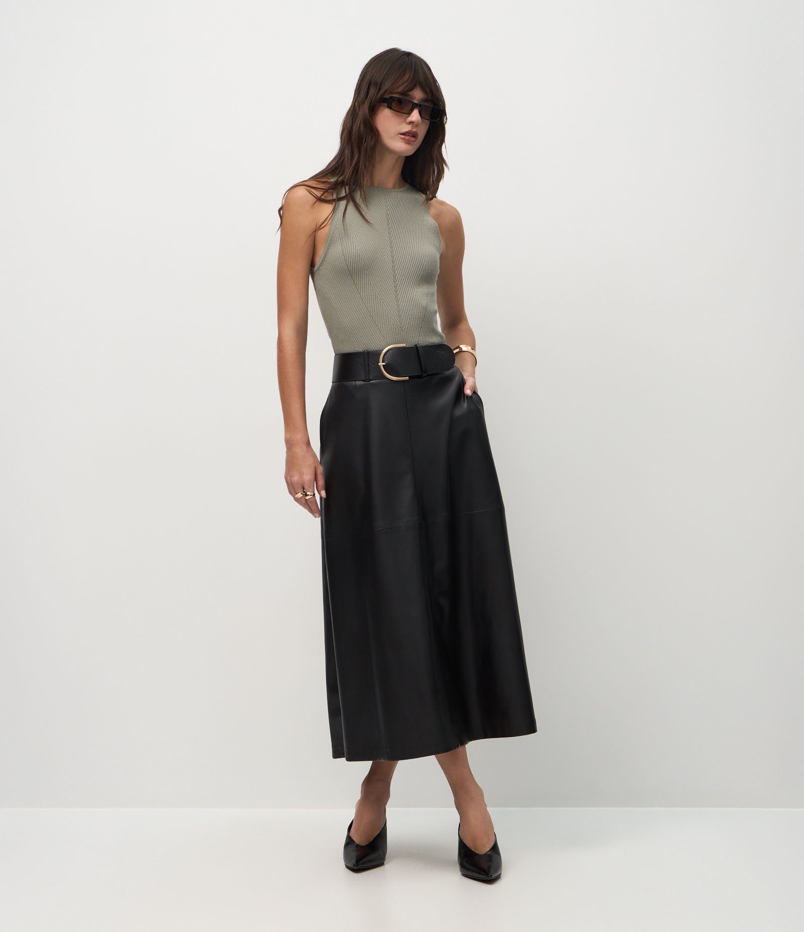 Blusa Estruturada em Tricô com Textura Canelada Cinza 2