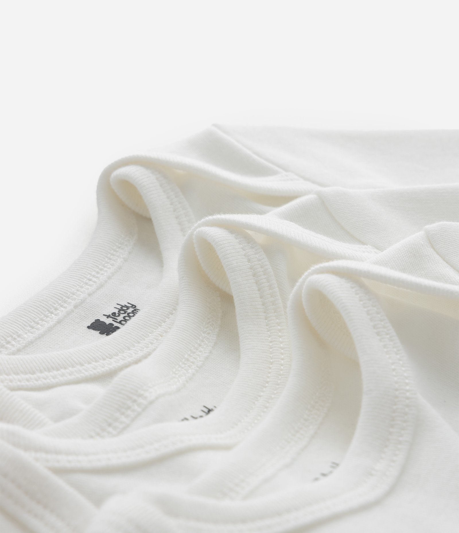 Kit 03 Bodies Bebê Manga Longa em Suedine – Tam RN a 18 Meses Branco 4