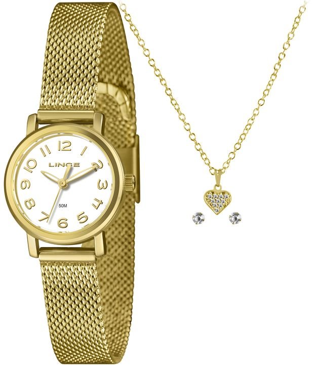 Relógio Analógico Aço Lince