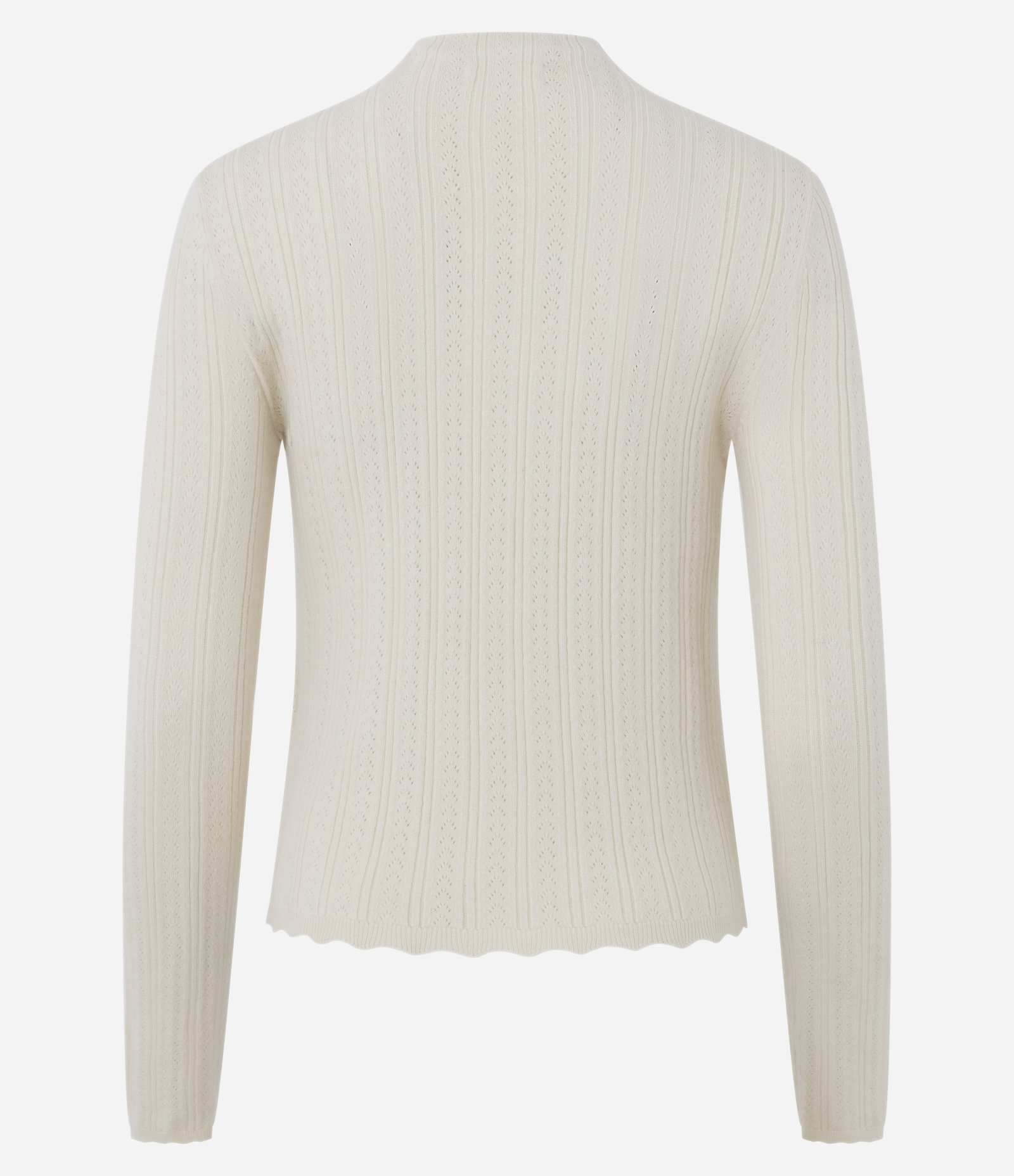 Blusa Regular em Tricô com Ponto Furadinho Off White 7