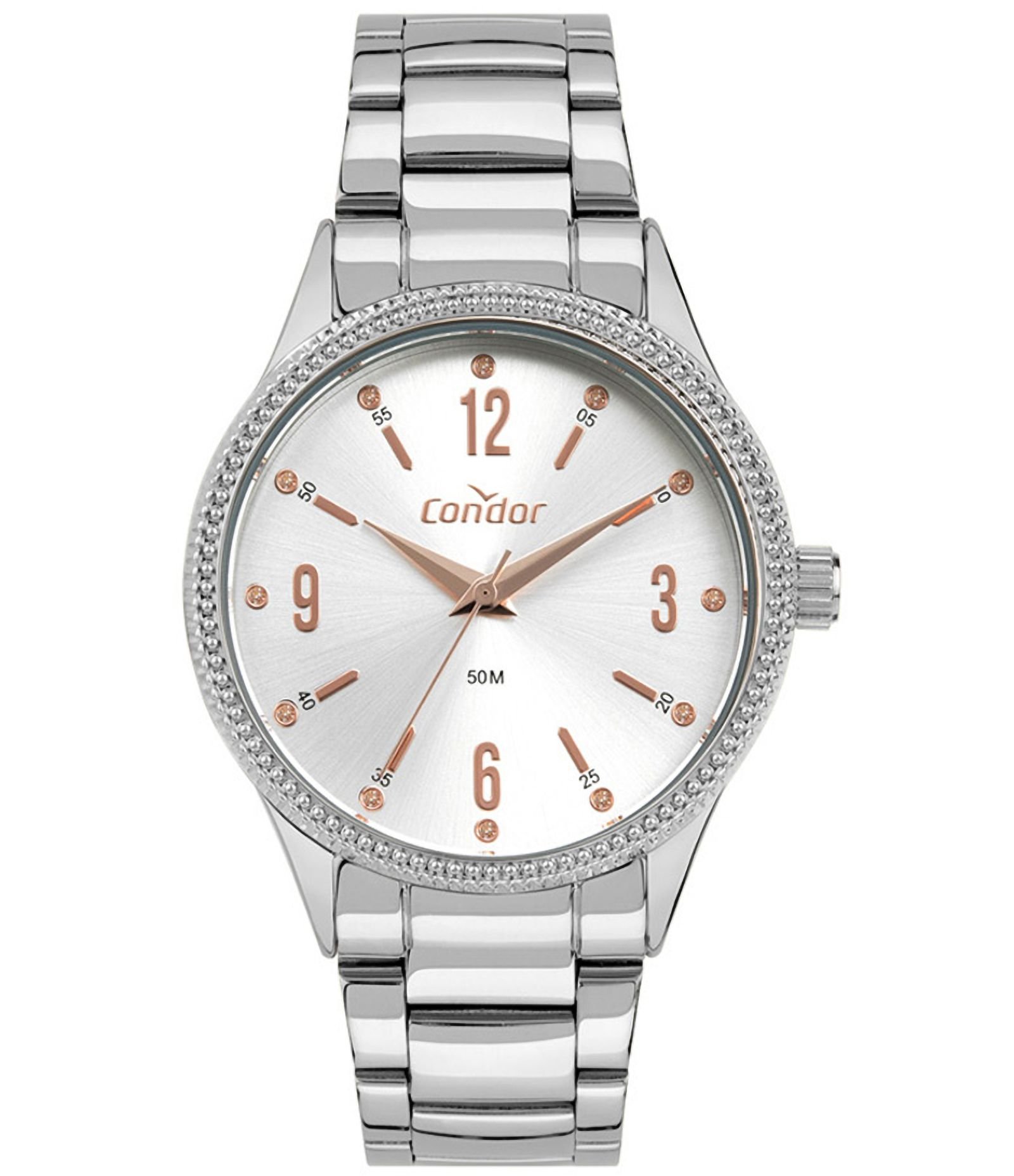 Relogio Analógico Masculino com Caixa em Aço e Pulseira em Aço Technos Prata 1