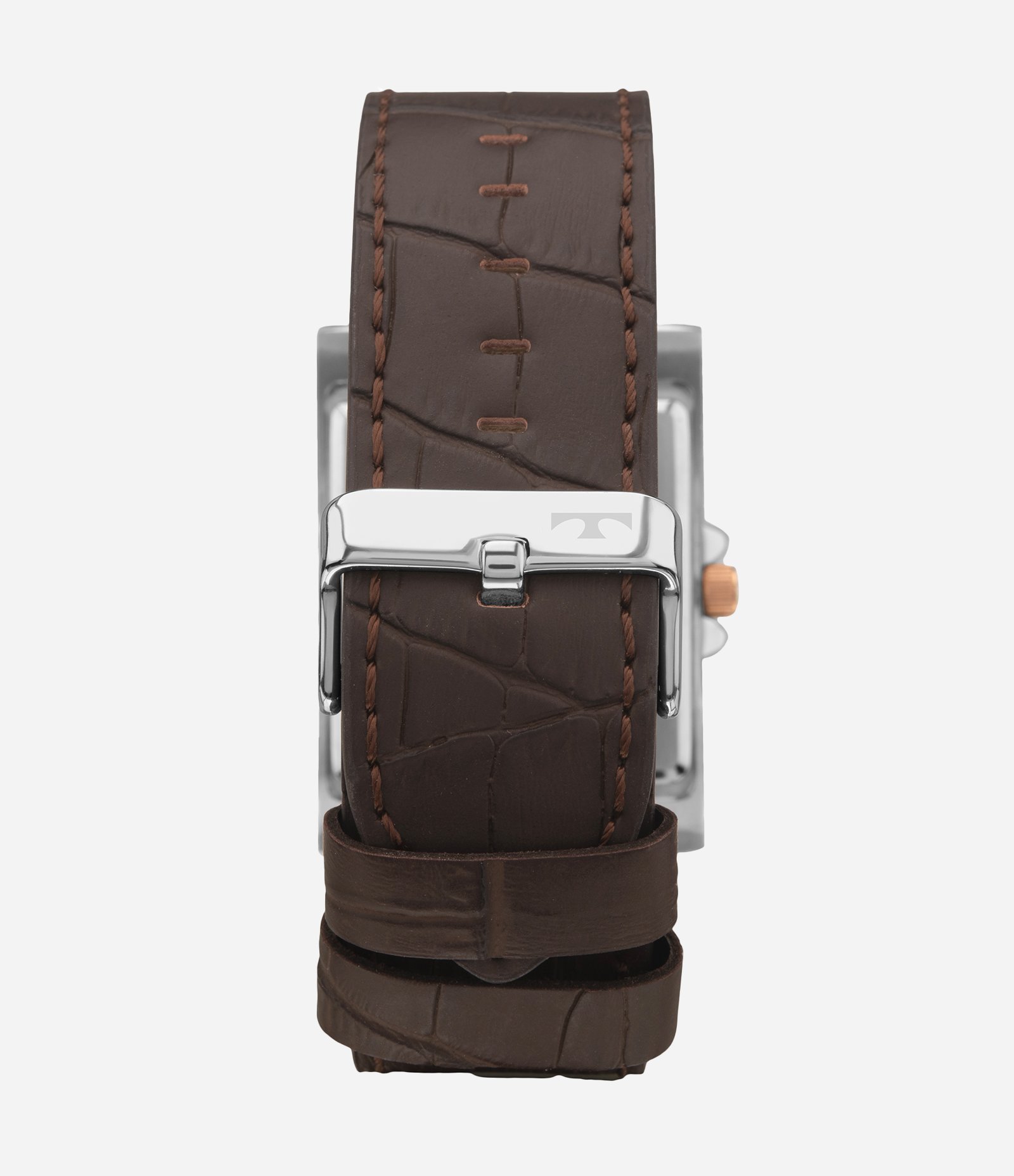 Relógio Analógico Aço e Couro Technos Marrom 2